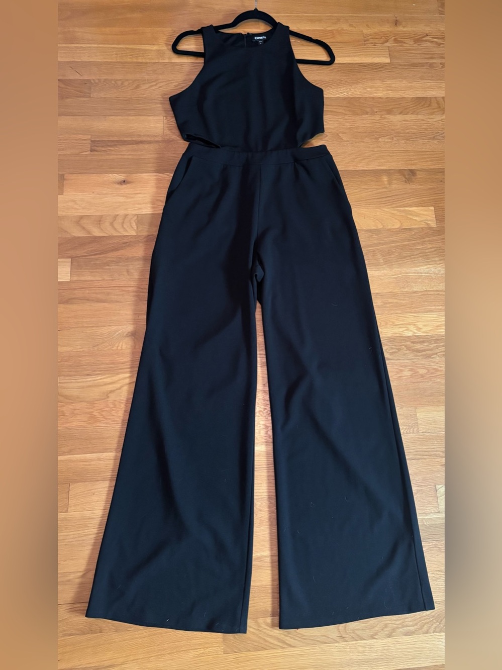 Express Classic Black Wide-Leg Jumpsuit